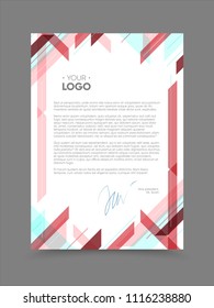 Business letterhead vector template, eps 10