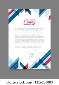 Business letterhead vector template, eps 10