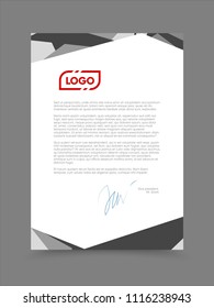 Business letterhead vector template, eps 10
