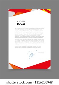 Business letterhead vector template, eps 10