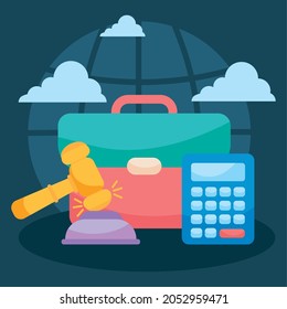 business and liability illustration with icons