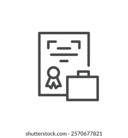 business license line icon vector design good for web or mobile app