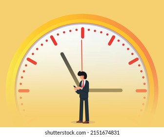 Business life. business people spend more time on their phones, even when they are moving and standing.