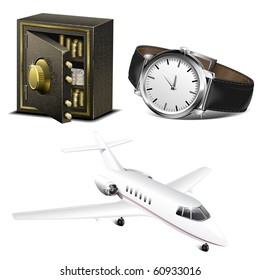 business life vector icon set