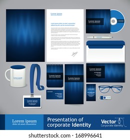 Business light blue corporate identity 