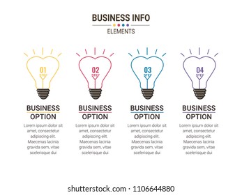 Business Light Bulb Infographic