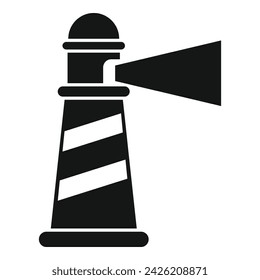 Icono de faro de negocios vector simple. Investigación de revisión de control. Problema de datos