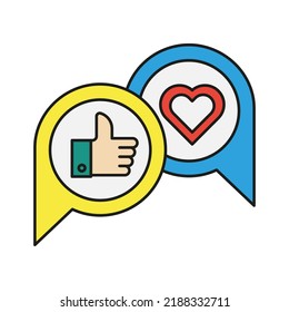 Los negocios, como, un icono de color bubbes. Ilustración simple del elemento de color. Los negocios, como, el concepto de bubbes esbozan el diseño de símbolos desde el conjunto médico. Se puede usar para web y móvil con fondo blanco