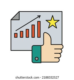 Business, like colored icon. Simple color element illustration. Business, like concept outline symbol design from medical set. Can be used for web and mobile on white background