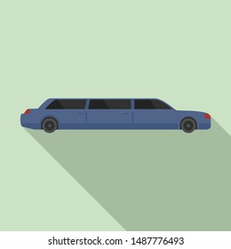 Business limousine icon. Flat illustration of business limousine vector icon for web design