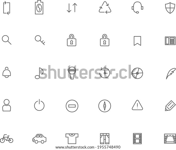 Business line art, lock, key, movie, clothing,\
vehicle, sticky note, power supply, search, caution, telephone,\
DISC, compass, pencil,\
etc