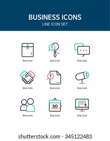 Business Line Icon Set