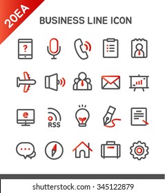 Business Line Icon Set