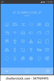 Business line Icon set
