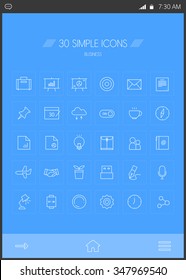 Business line Icon set