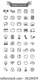 Business Line Icon Set