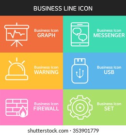 Business Line Icon Set