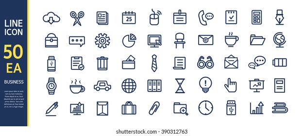 business line icon set
