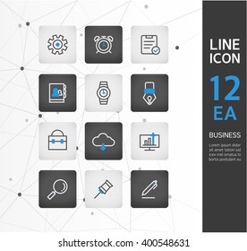 Business Line Icon Set