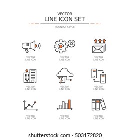 business Line icon set