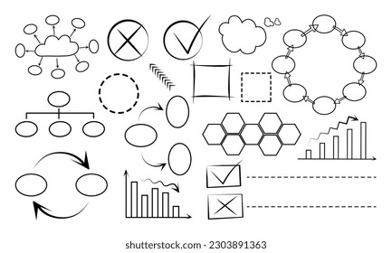 Business line icon set in a black stroke weight about business direction and change of vision in a company making a choice about the way your strategy is leading as simple and clean outline vector eps