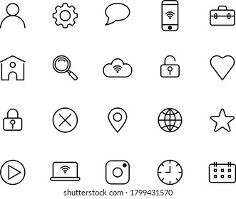 Conjunto de iconos de línea de negocio adecuado para gráficos de información, sitios web y medios de impresión. Concepto de iconos de línea delgada en blanco y negro.