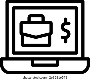 Diseño de Vector de icono de línea de negocio