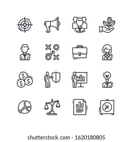 Business Line Icons Set 3 Set Stock Vector (Royalty Free) 1620180805 ...