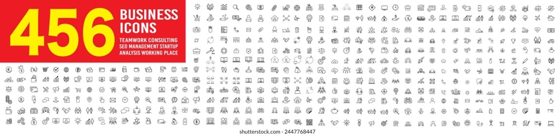 business line icons set illustration vector