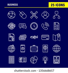 Business  Line Icons Set For Infographics, Mobile UX/UI Kit And Print Design. Include: Laptop Graph, Graph, Laptop, Computer, Dart Game, Focus, Eps 10 - Vector