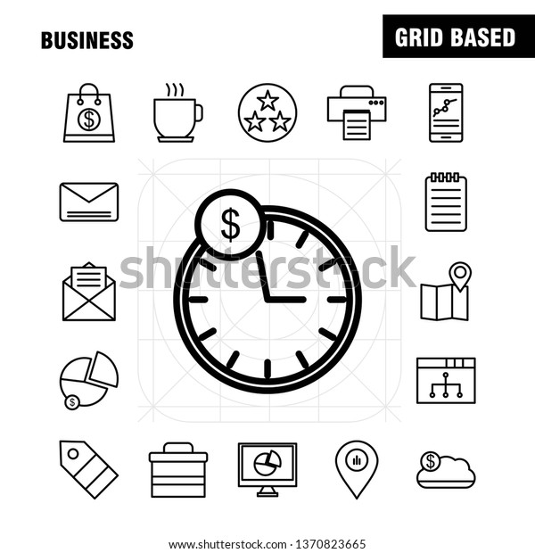 Business  Line Icons Set For Infographics, Mobile\
UX/UI Kit And Print Design. Include: Network, Internet, Sharing,\
Networking, Monitor, Collection Modern Infographic Logo and\
Pictogram. - Vector