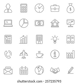 Business Line Icons Setvector Stock Vector (Royalty Free) 257235793 ...