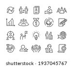 Business Line Icons - Vector Line Icons. Editable Stroke. Vector Graphic