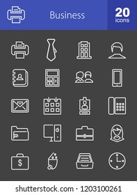 Business Line Inverted Icons