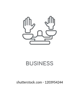 Business linear icon. Business concept stroke symbol design. Thin graphic elements vector illustration, outline pattern on a white background, eps 10.