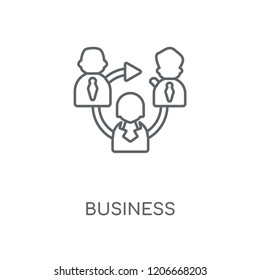 Business linear icon. Business concept stroke symbol design. Thin graphic elements vector illustration, outline pattern on a white background, eps 10.