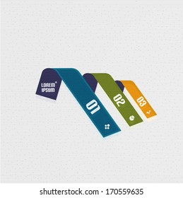 Diseño de líneas de negocio para infografías | antecedentes empresariales | banderas numeradas | líneas de negocio | vector de diseño de sitio web gráfico
