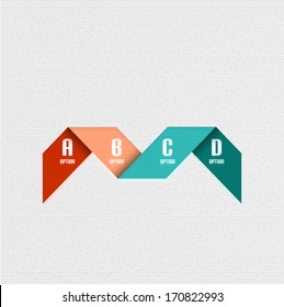Diseño de líneas de negocio para infografías | antecedentes empresariales | banderas numeradas | líneas de negocio | vector de diseño de sitio web gráfico