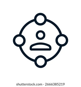 Icono de líneas de negocio, signo de logotipo de Vector, ilustración, forma, diseño, icono de interfaz de usuario UX, eps editable