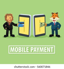 business lion and business tiger mobile payment