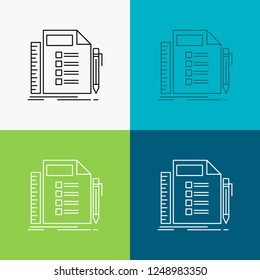 Business, list, plan, planning, task Icon Over Various Background. Line style design, designed for web and app. Eps 10 vector illustration