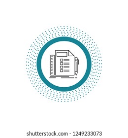 Business, list, plan, planning, task Line Icon. Vector isolated illustration
