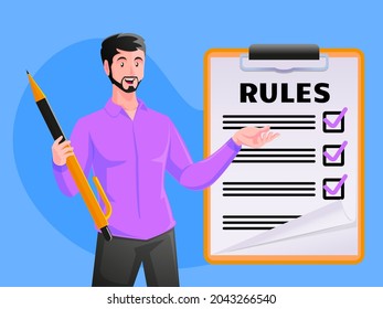 Lista de negocio de la lista de comprobación de la guía de lectura de reglas