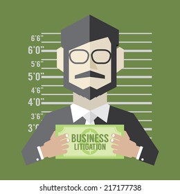 Business Litigation Concept Vector Illustration