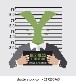 Business Litigation Concept Vector Illustration