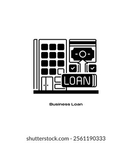 Business Loan Line Icon. linear style sign for mobile concept and web design. Outline vector icon.