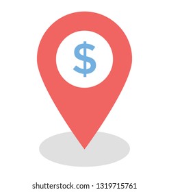 Business location flat icon 