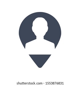 Business location icon. vector graphics