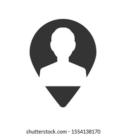 Business location icon. vector graphics
