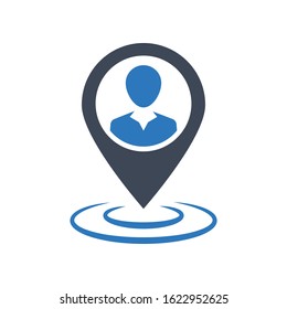 Business location icon. vector graphics